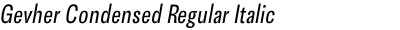 Gevher Condensed Regular Italic